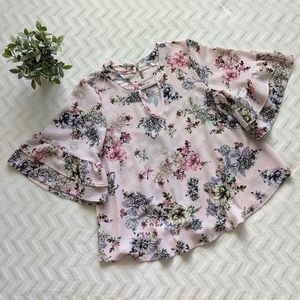 Pink Floral Blouse